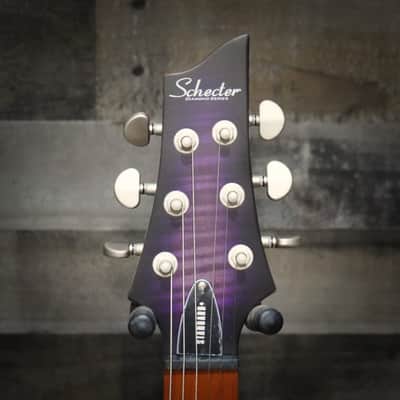 Schecter C-1 Standard Plus Transparent Purple Burst Electric Guitar (3935) image 6