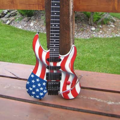 Steinberger GM4T custom transtrem 1986 White / Custom air brush image 10