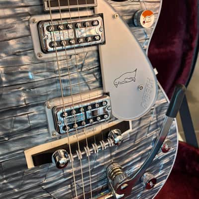 Gretsch G6134T-58 Limited Edition Penguin with String-Thru Bigsby, Ebony Fingerboard, Light Blue Pearl 2026 - Light Blue Pearl image 6