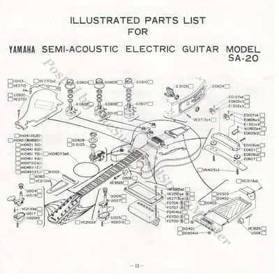 Yamaha SA-20 12-String Hollow Body 1968 - 1972 - Sunburst image 18