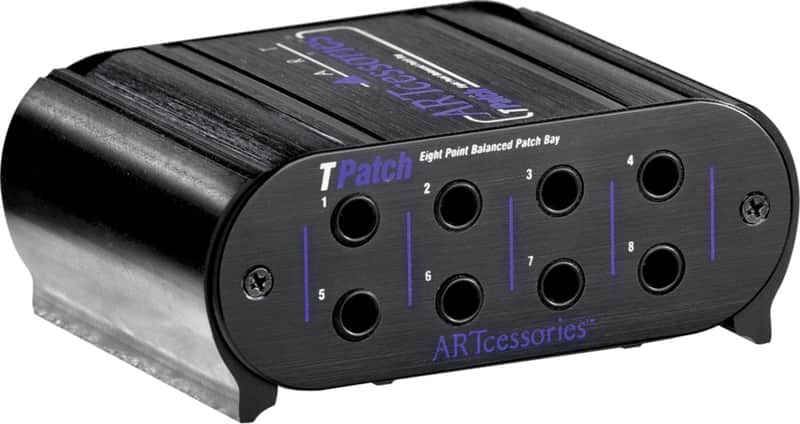 ART Tpatch 8-Channel Balanced 1/4" TRS Patch Bay image 1