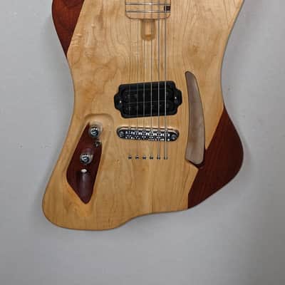 SomethingAwesome. Low 27 Baritone Semi-hollow Left Handed - Natural image 2