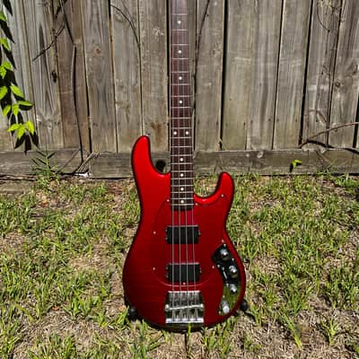 Vintage 1985 Ernie Ball Music Man Sabre Bass  Pre-EB Serial# Red 3EQ Preamp Nice Finish Checking image 2
