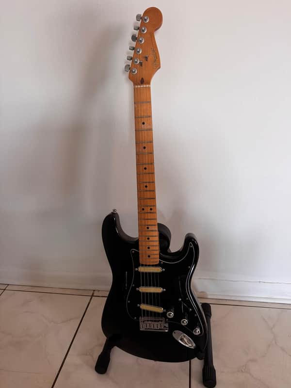 1996 Fender American Standard 50th anniversary Stratocaster black image 1