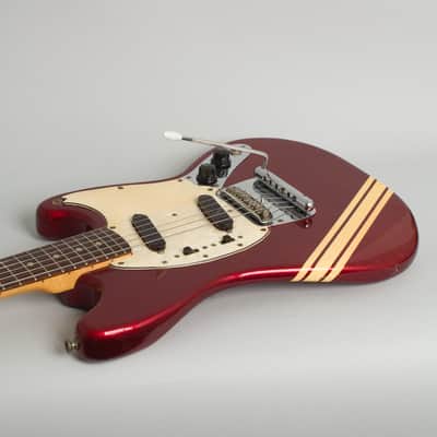 Fender Competition Mustang Solid Body Electric Guitar (1973), ser. #436903, original grey hard shell case. image 7