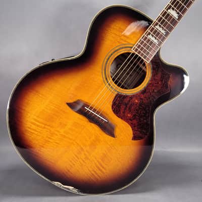 Crafter SJC-390 EQ Hand Crafted In Korea Acoustic/Electric Guitar With EQ - Sun Burst image 2