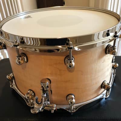 Pearl Masterworks Maple /Birch 14”x8” Snare Drum Matte Natural Flame Maple image 7