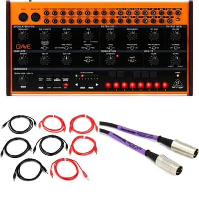 Behringer Crave Analog Synthesizer with Sequencer and Cables