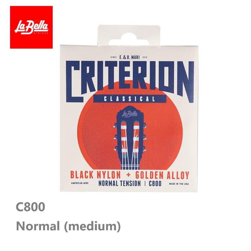 La Bella C800 Criterion Classical Guitar Strings – Black Nylon image 1