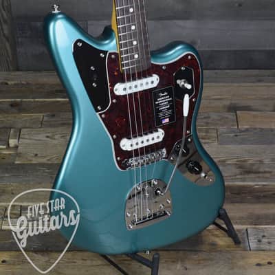 Mint Fender American Professional Classic Jaguar Rosewood Fingerboard Faded Sherwood Green Metallic Included: Deluxe Gig Bag image 9