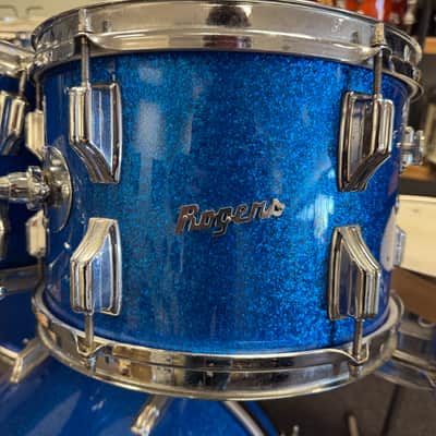 Rogers Holiday Script Logo 8x12/9x13/16x16/14x20 1960s - Blue Sparkle image 2