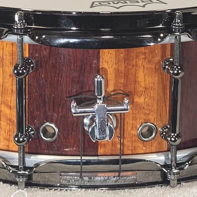 JT Custom Drums 14x5" Solid Padauk Stave Snare 2022 Natural image 5