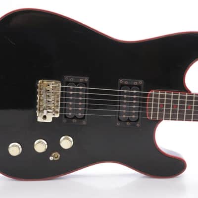 1980's Cort Black & Red Electric Guitar w/ Jackson Style Headstock #43829 image 2