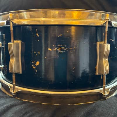 Ludwig No. 490 Pioneer 6.5x14" 6-Lug Snare Drum 1964 Blue Lacquer image 7