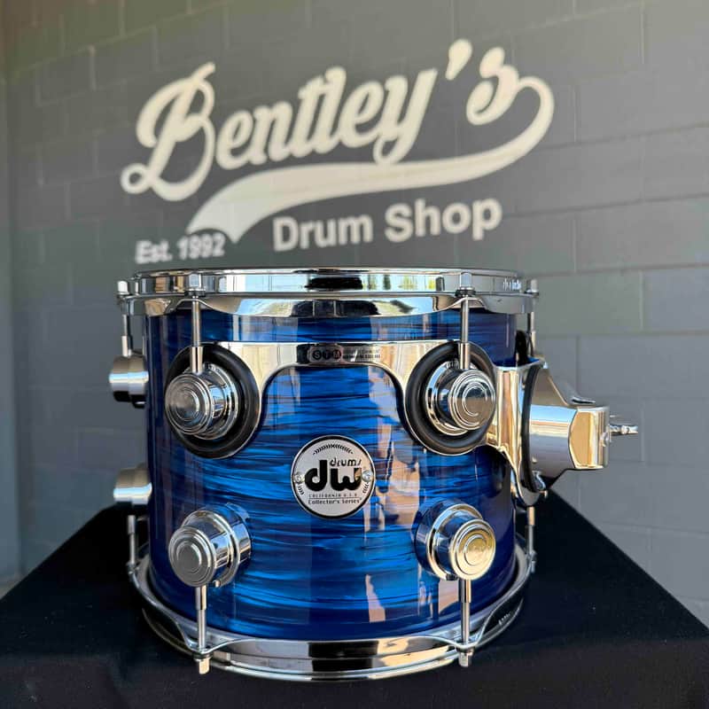 DW Collector's Maple VLT 8x10 Rack Tom in Deep Blue Oyster FinishPly with Chrome Hardware image 1