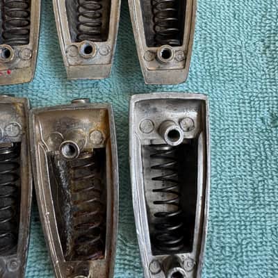 Ludwig Lot of 10 Vintage Large Classic Bass Drum Lugs item # 2243 50s - Nickel image 9