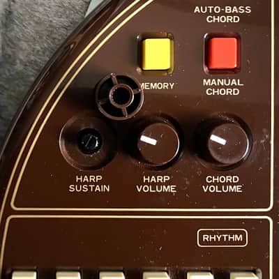 1981 Suzuki Omnichord OM-27 Brown Mk1 + Suzuki OCC-2 Wood Carrying Case Works Great Fully Functional image 3