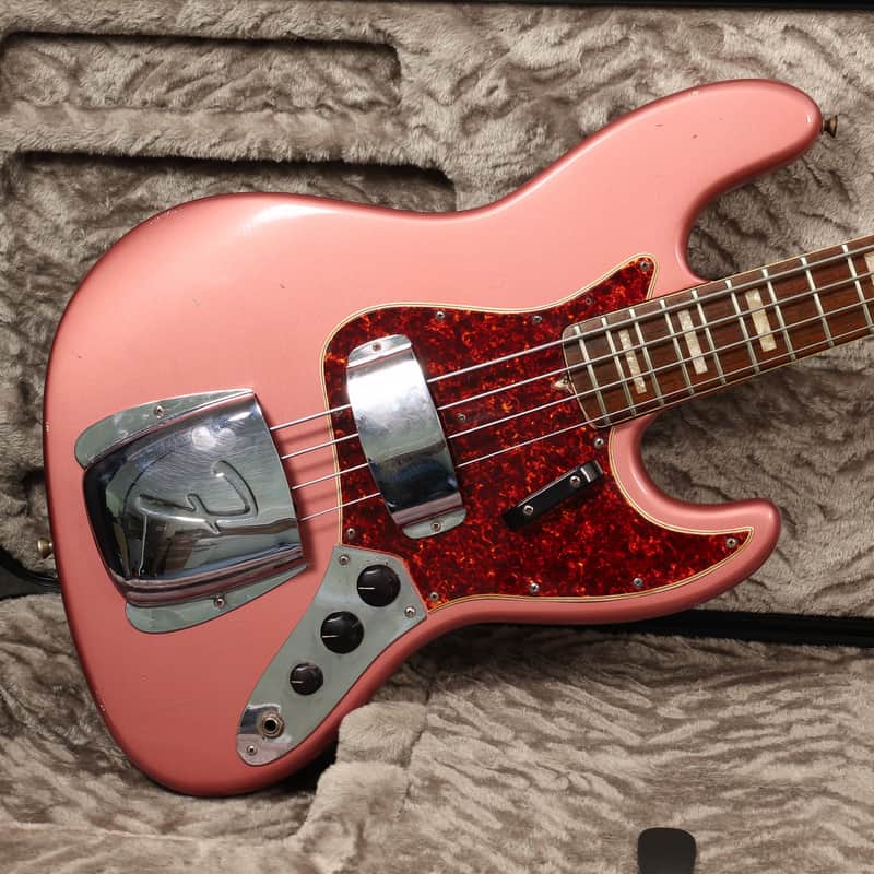 1966 Fender Jazz Bass - Burgundy Mist Refinish - Very Good