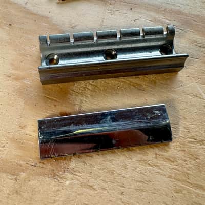 1948 Gibson Lap Steel Guitar Bridge + Nut - Vintage Electric Guitar 40’s 50’s image 2