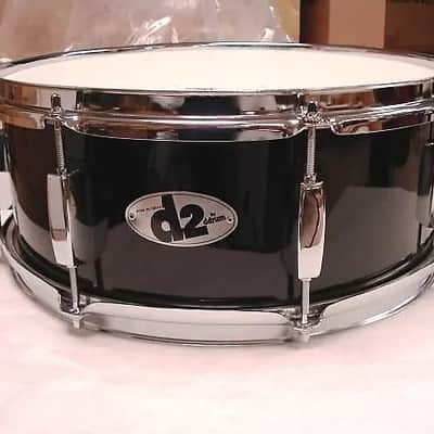 NOS DDrum D2 Series 5.5" x 14" Snare Drum with snare stand in Midnight Black image 1