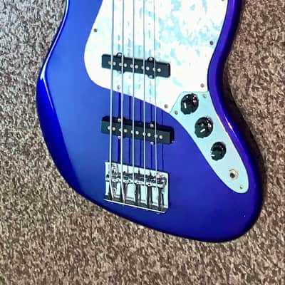 1998 Fender Standard Jazz Bass V 5 string electric bass guitar with fender ata Hardshell case image 1