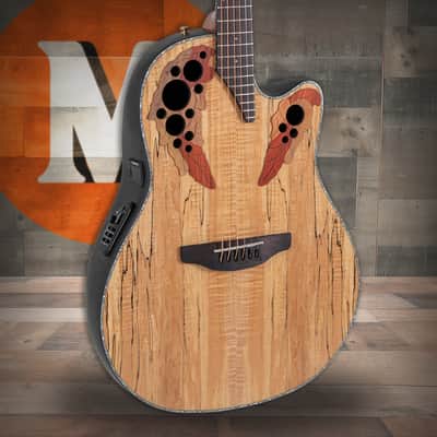 Ovation Celebrity Elite Plus E-Acoustic Guitar CE44P-SM Natural Spalted Maple (CE44P-SM-G) image 1