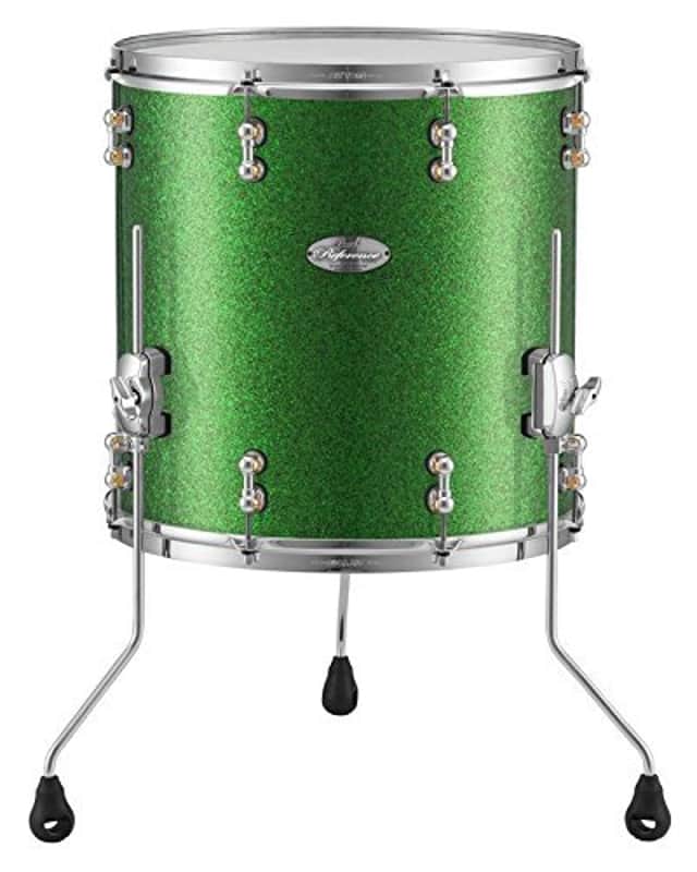 Pearl Music City Custom 14"x12" Pure Floor Tom RFP1412F/C446 GREEN GLASS Drum image 1