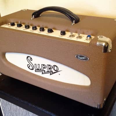 Supro MOFO Zinky 60-Watt 2-Channel Tube Head 2011 Tan guitar amp image 4