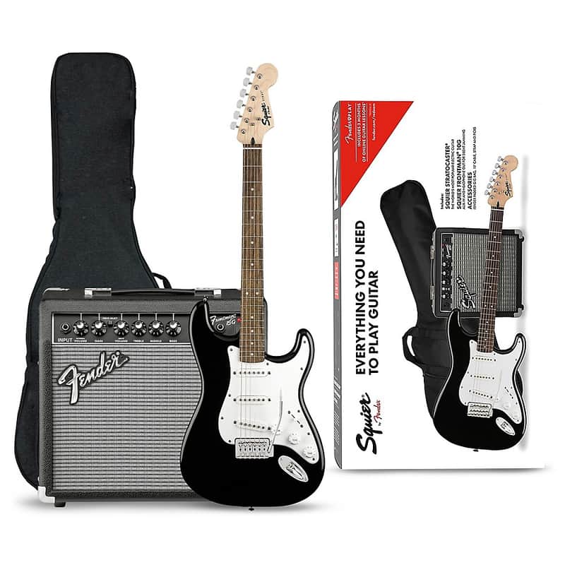 Squier Stratocaster Starter Pack with Frontman 10G Combo Amp image 2