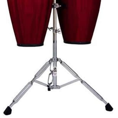 LP Latin Percussion Aspire 10" & 11" Dark Wood Congas +Stand image 3
