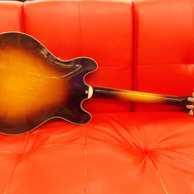Eastman T386 Sunburst Thinline Semi-Hollow Electric Guitar w/ Case: Open Box image 6
