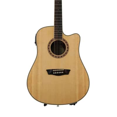 Washburn WD7SCE Harvest Dreadnought Cutaway Acoustic Guitar (Natural) *USA Small Business* image 3