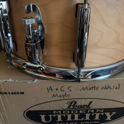 Pearl MUS1465M/C224 Modern Utility 14x6.5" Maple Snare Drum 2010s - Matte Natural image 6