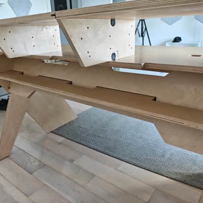 Defi Platform Studio Desk Natural w/ Keyboard Tray 2024 - Birch image 3