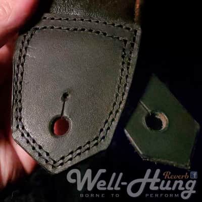 Well-Hung "In The Pocket" 3" wide ultra-padded leather comfort guitar strap image 2