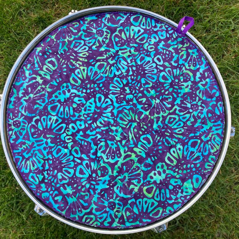 13" single layer Drum Bunny cloth drum cover - dampener - partial mute - compare to Drum Tortillas - Quesadilla - Big Fat Snare image 1