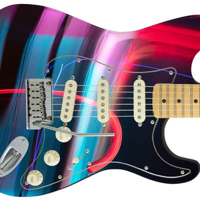 Sticka Steves Guitar Skin Axe Wrap Re-skin Vinyl Decal DIY Neon Strip Club 712 image 3