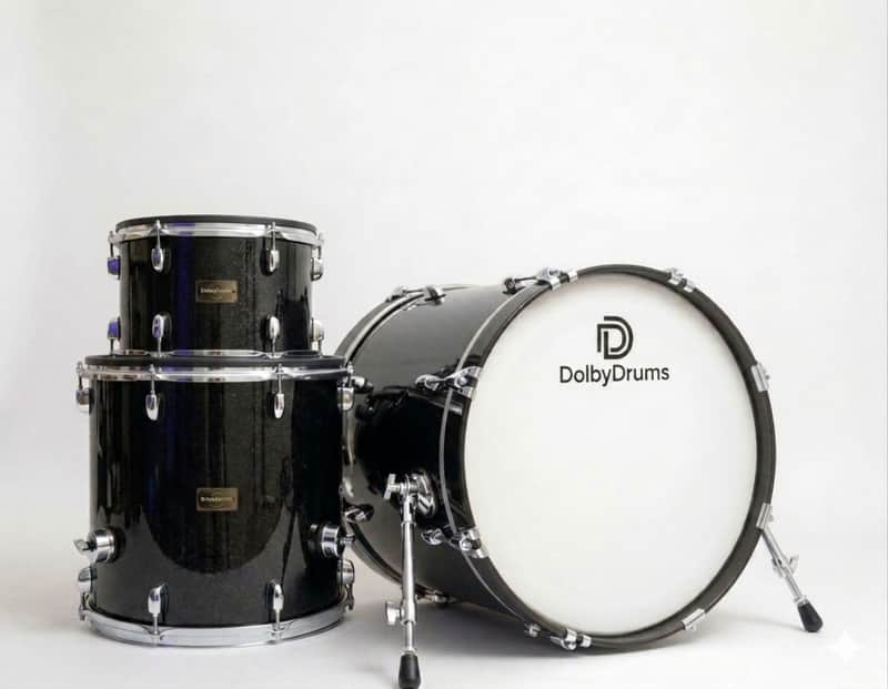 Dolby Electronic 3pc Drum Set 22” Bass Black Sparkle for Roland Alesis image 1