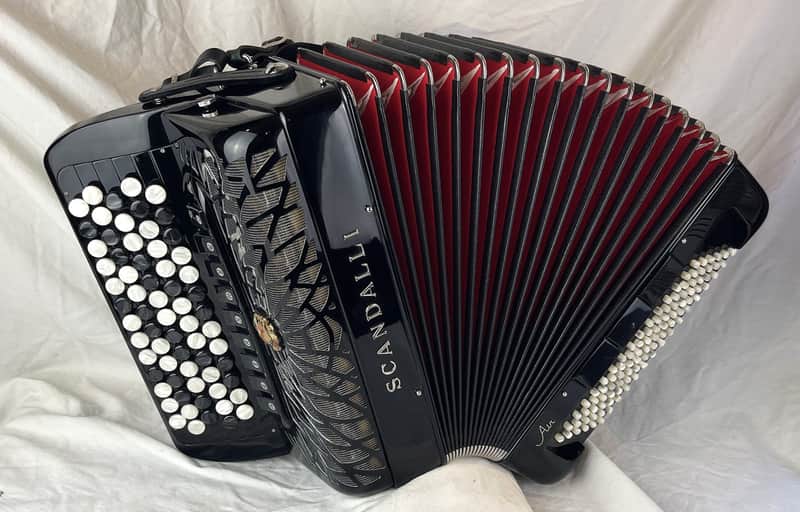 8344 - Certified Pre-Owned Black Scandalli Air Junior C Chromatic Button Accordion B System LMMH 67 96 image 1