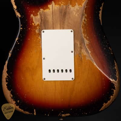 2024 - Fender Custom Shop Limited Edition Red Hot Stratocaster Super Heavy Relic - Faded Aged Chocolate 3-Tone Sunburst image 4