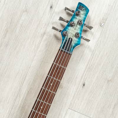 Ibanez SR Standard SR405EQM 5-String Bass, Quilted Maple Top, Stained Cosmic Blue Starburst image 8