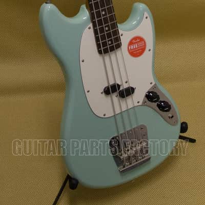037-4570-557 Squier By Fender Classic Vibe 60's Mustang Bass Guitar Laurel Fingerboard Surf Green image 7