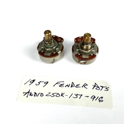 1959 Fender Pots-Potentiometers -A 250k 137-916 Telecaster Esquire Precision Bass Duo-Sonic Musicmaster image 3