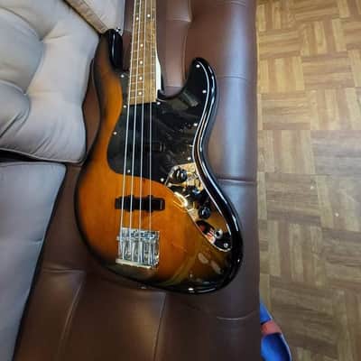 Elegee Custom Fender Jazz Bass 34 inch long scale 2021 Dark Sunburst Bocote 8.8 lbs image 4
