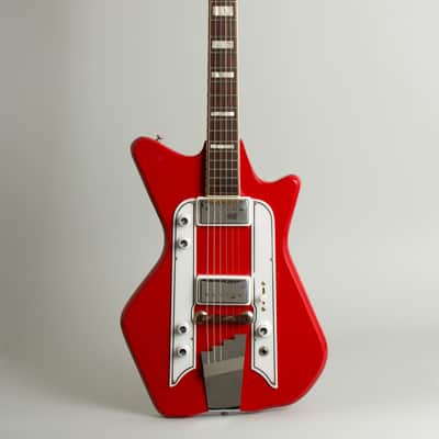 Airline Model 7244 Solid Body Electric Guitar (1964), ser. #G36719, black hard shell case. imagen 1