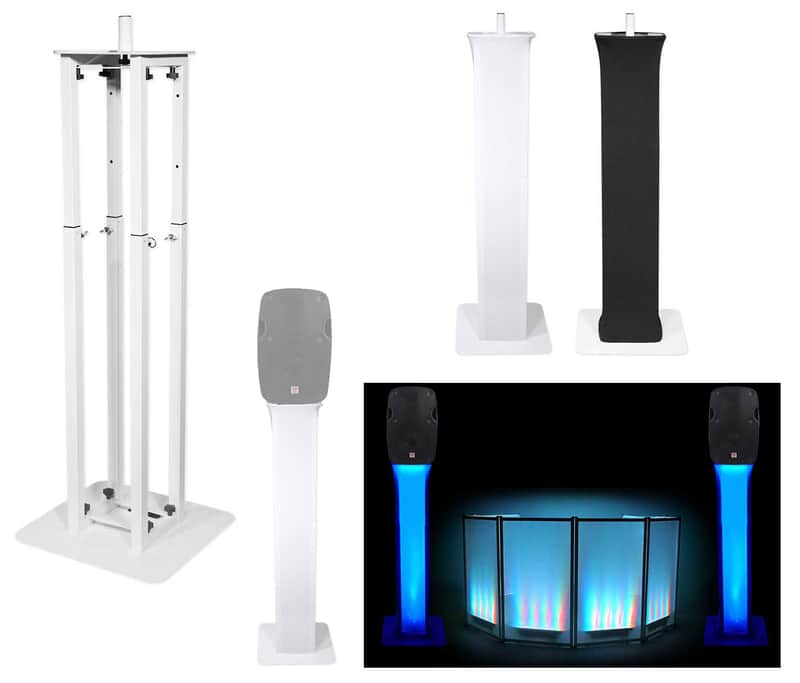 (1) Rockville White Adjustable Totem Stand For Rockville SPGN108 10" Speaker image 1