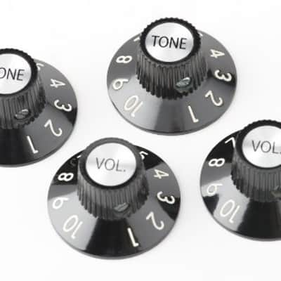 Genuine Fender 72 Telecaster/Tele Custom Volume & Tone Knobs - Set of 4 - Black image 3