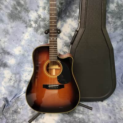 Vintage 1991 Sigma Martin DM-4S by C.F. Martin Acoustic Electric Guitar Korea Sunburst Pro Setup New Strings Original Hard Shell Case image 1