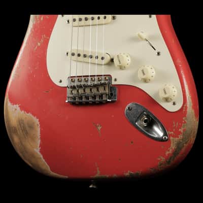 2020 Fender Custom Shop '57 Stratocaster Heavy Relic - Fiesta Red image 7