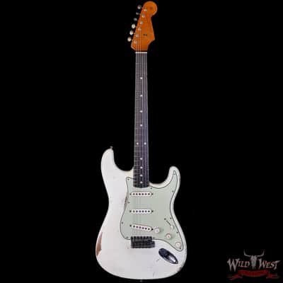 Fender Custom Shop Andy Hicks Masterbuilt 1963 Stratocaster Relic Aged Olympic White 7.30 lbs image 3